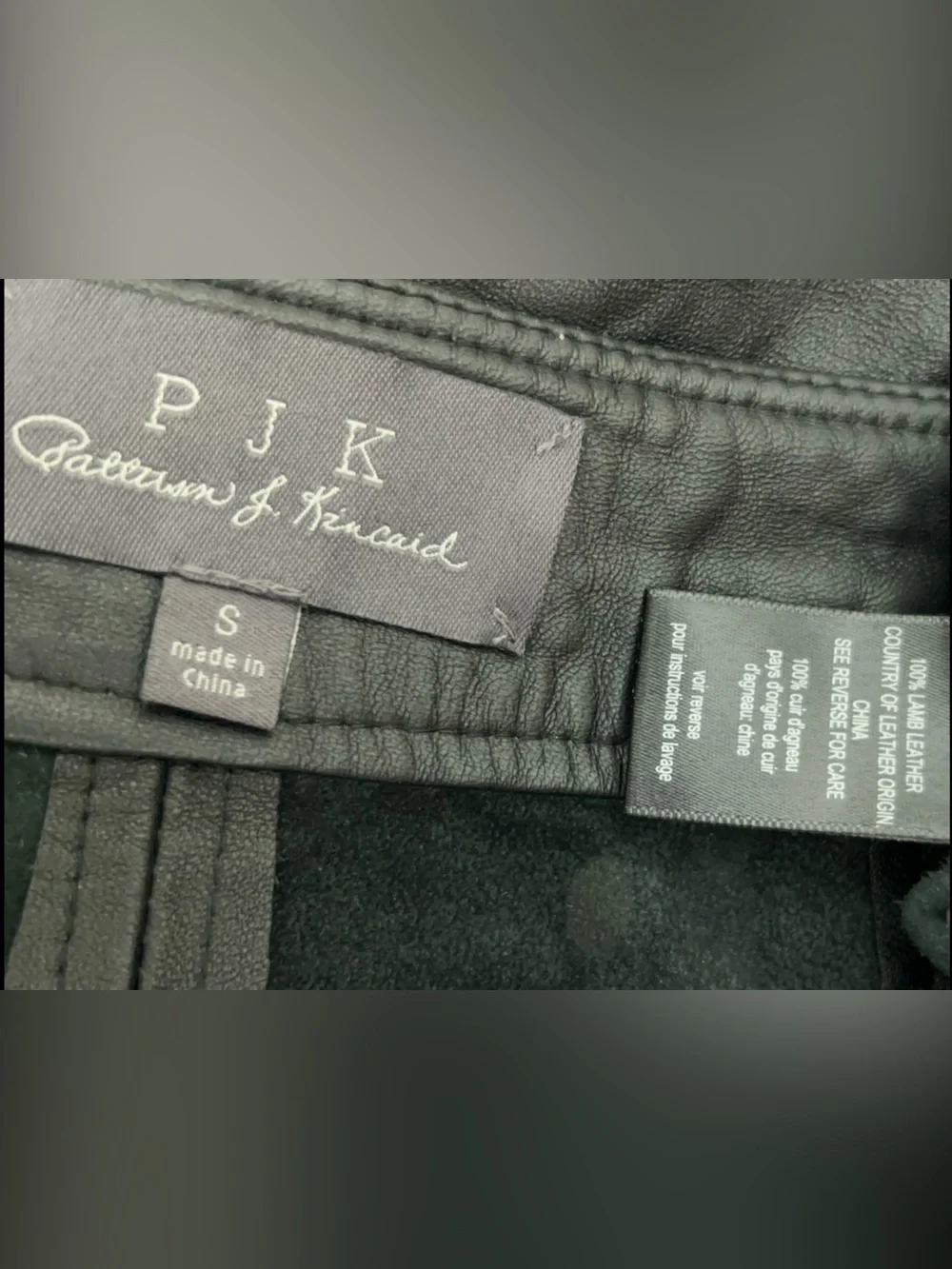 PJK Patterson J. Kincaid Black Lambskin Leather Mini Skirt Mint Condition Sz S